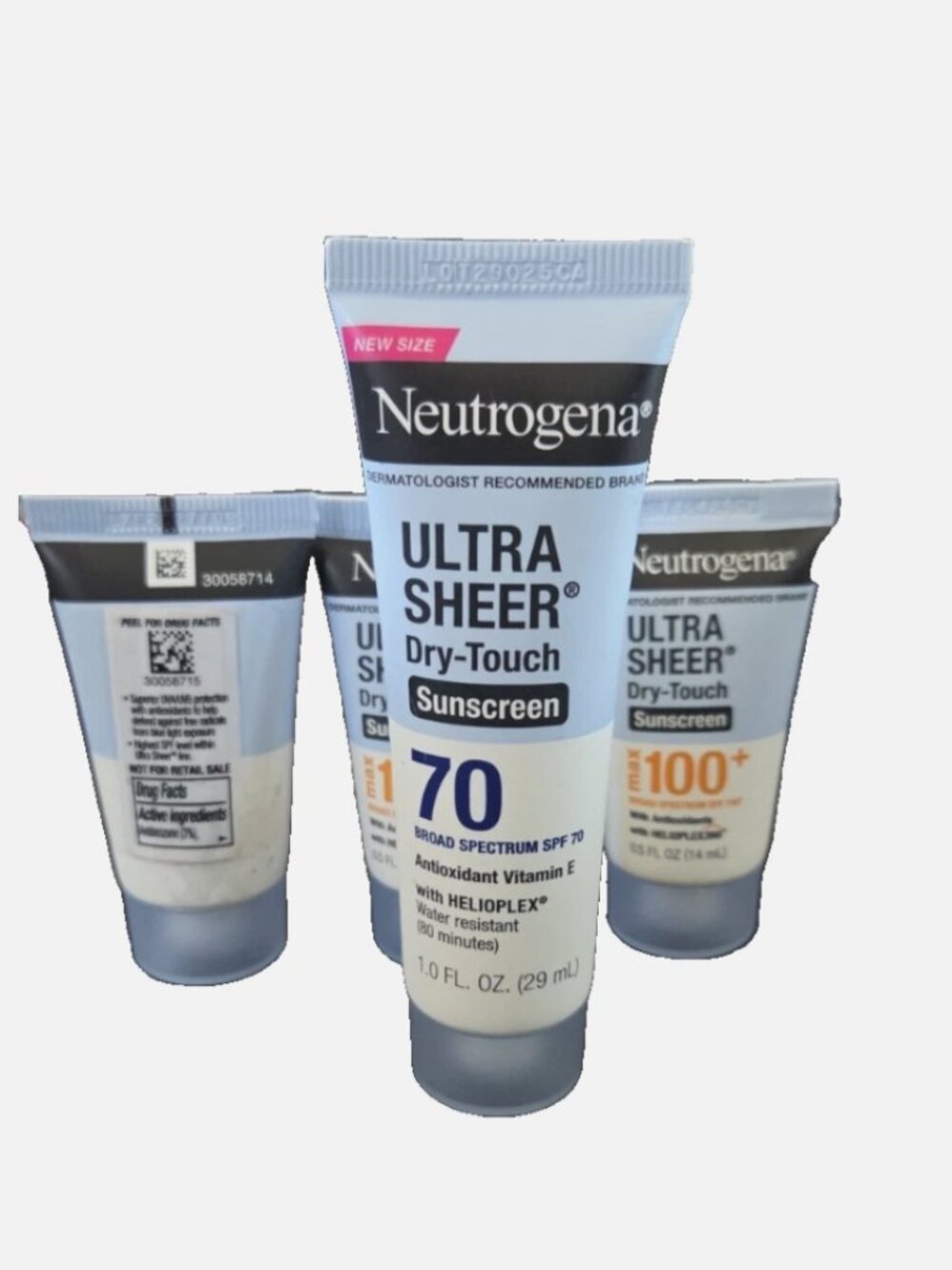 Neutrogena Ultra Sheer Dry-Touch Sunscreen Lotion SPF 70 & Max 100 Bundle New